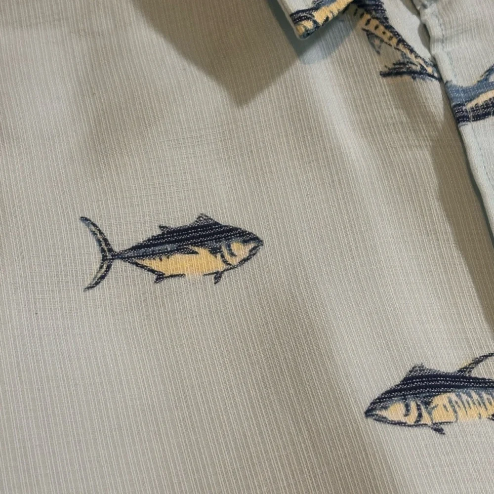 O’Neill Jack O’Neill Collection Fish Print S/S Button Down Shirt Men’s XXL NWT - Picture 6 of 9